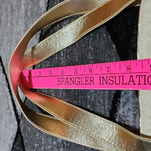 VINTAGE VICTORIA SECRET METALLIC SHINE LOVE SHIMMER CANVAS TOTE BAG - Picture 7 of 12